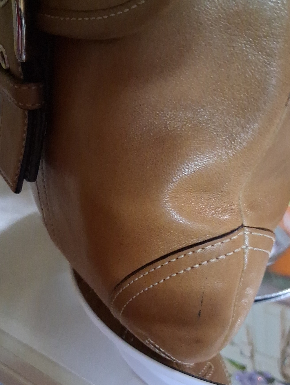 Coach Soho Camel Tan Leather Y2K Era with Buckle Strap ,Silver Hardware,COA INC. - Picture 5 of 13